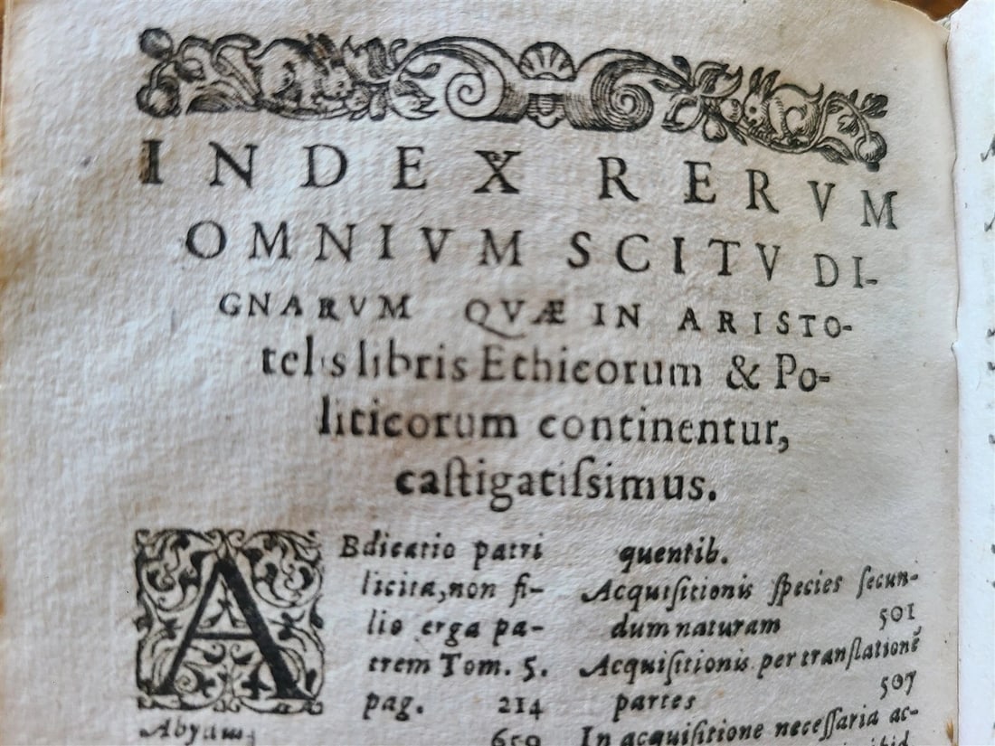 1608 ARISTOTLE in LATIN antique ARISTOTELIS STAGIRITAE VELLUM BOUND - 7