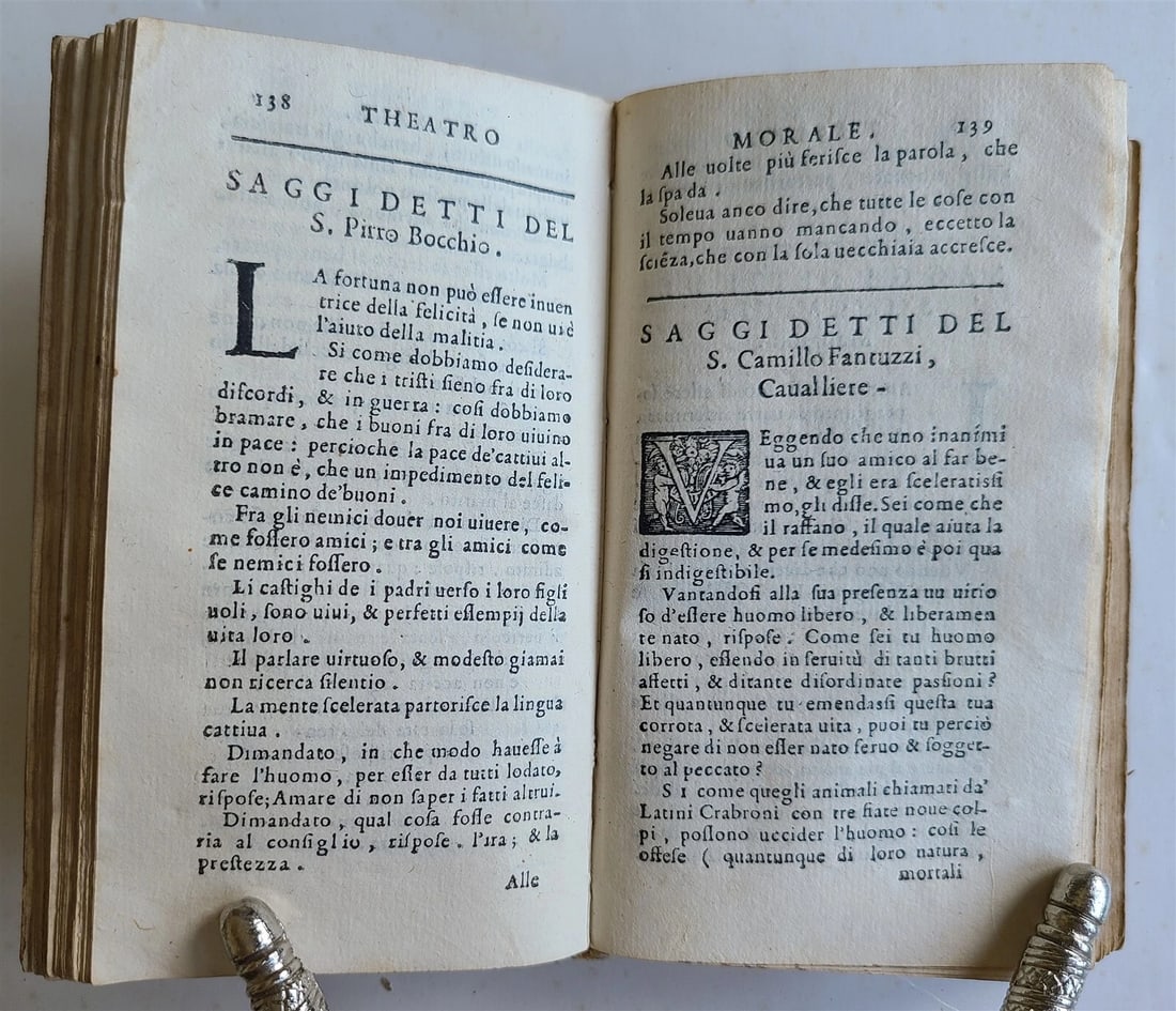 1582 Theatro morale de moderni ingegni by Cherubino Ghirardacci antique VELLUM - 4