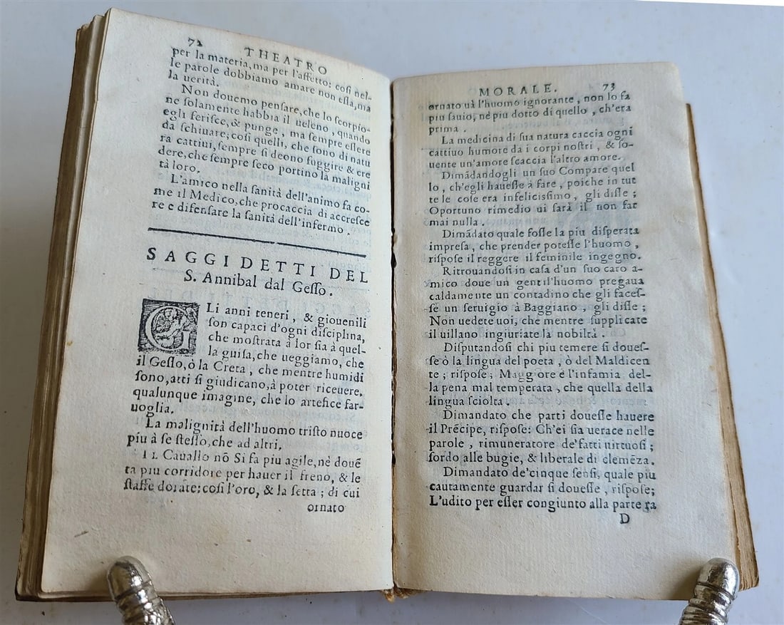 1582 Theatro morale de moderni ingegni by Cherubino Ghirardacci antique VELLUM - 5