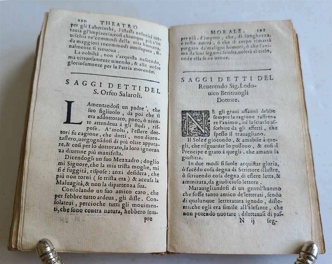 1582 Theatro morale de moderni ingegni by Cherubino Ghirardacci antique VELLUM - 6