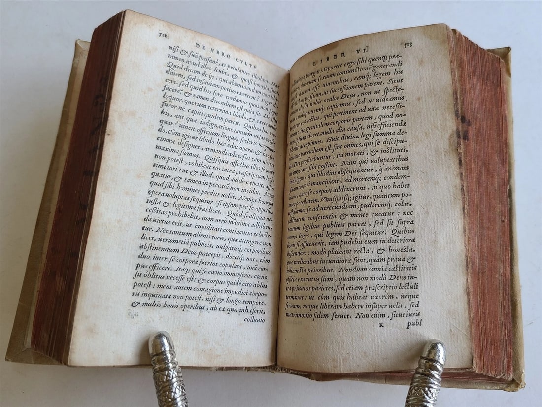 1556 Divinarum institutionum by LACTANTIUS antique VELLUM BOUND - 6