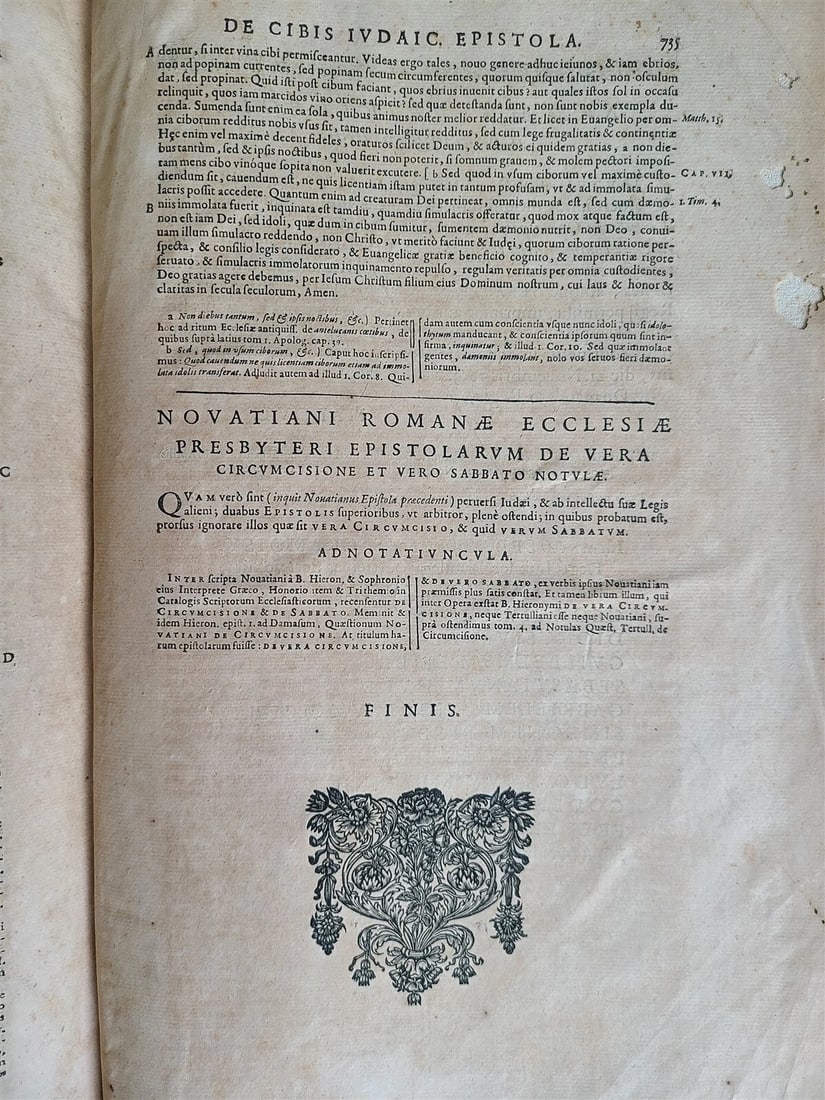 1664 OPERA AD VETUSTISSIMORUM EXEMPLARIUM FIDEM by TERTULLIAN Folio antique - 12