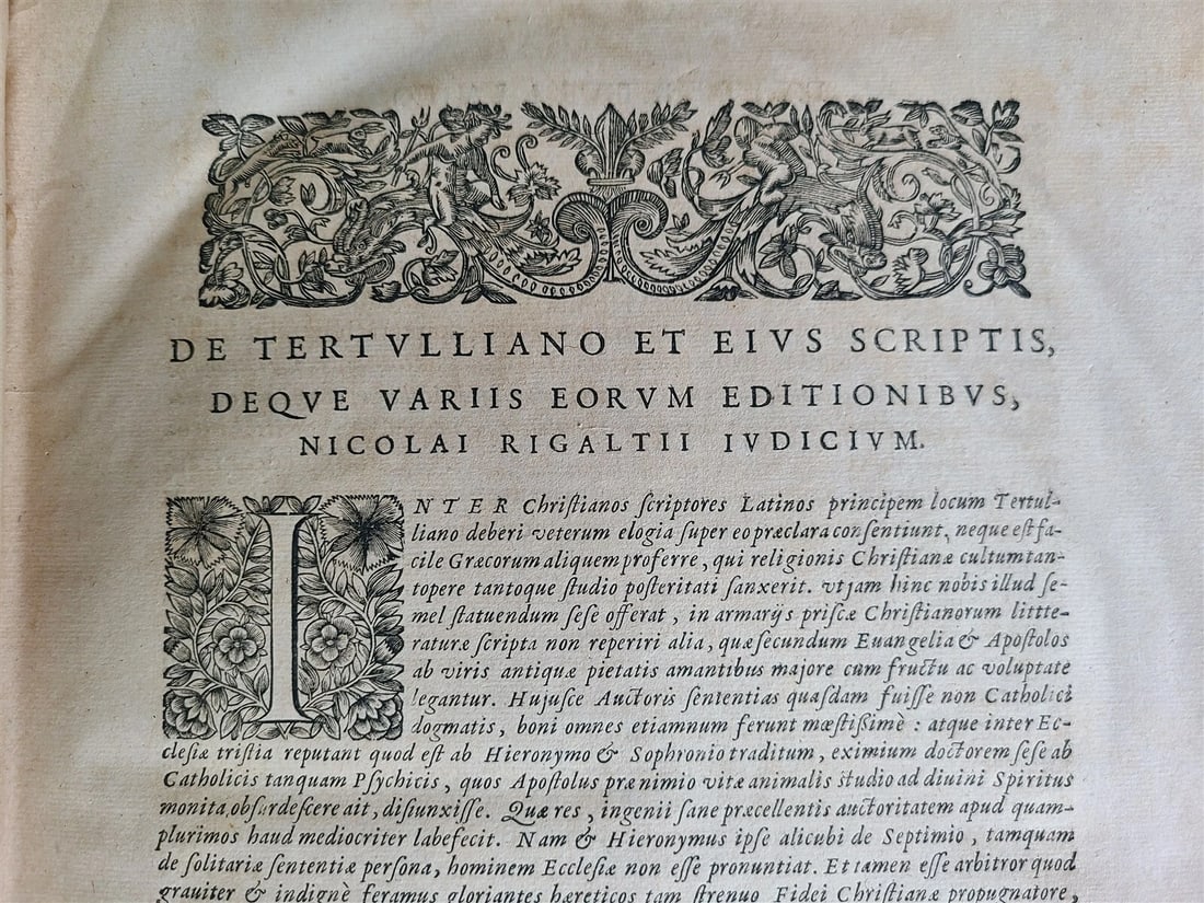 1664 OPERA AD VETUSTISSIMORUM EXEMPLARIUM FIDEM by TERTULLIAN Folio antique - 4