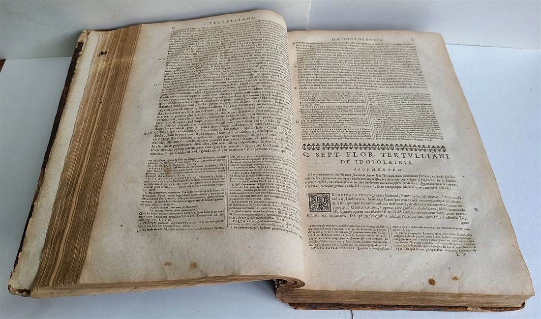 1664 OPERA AD VETUSTISSIMORUM EXEMPLARIUM FIDEM by TERTULLIAN Folio antique - 7