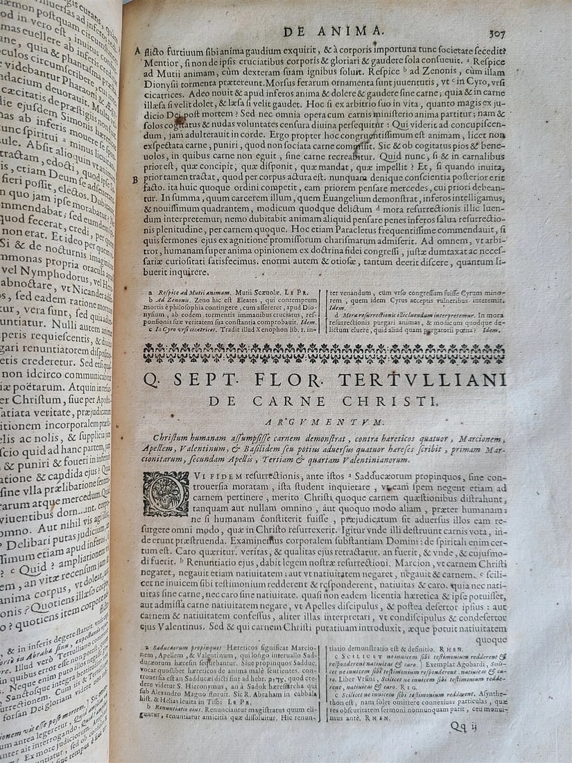 1664 OPERA AD VETUSTISSIMORUM EXEMPLARIUM FIDEM by TERTULLIAN Folio antique - 9