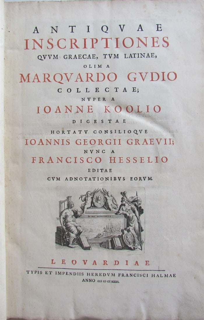 1731 ANCIENT INSCRIPTIONS GREEK & LATIN antique Antiquae inscriptiones M. GUDE - 3