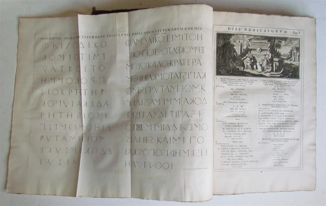 1731 ANCIENT INSCRIPTIONS GREEK & LATIN antique Antiquae inscriptiones M. GUDE - 5