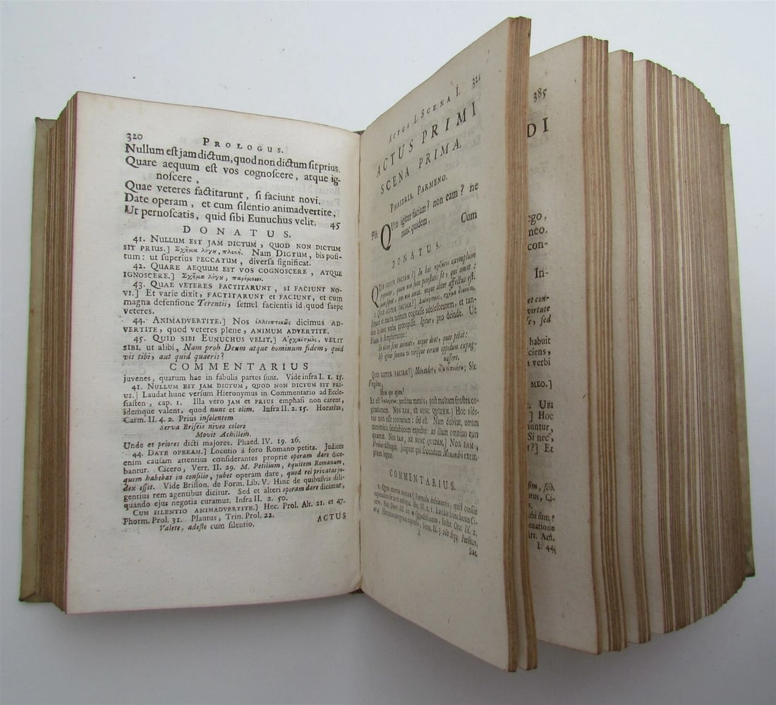 1732 TERENCE COMEDIES POETRY antique P Terentius Afer AMERSFOORT ARMORIAL VELLUM - 8