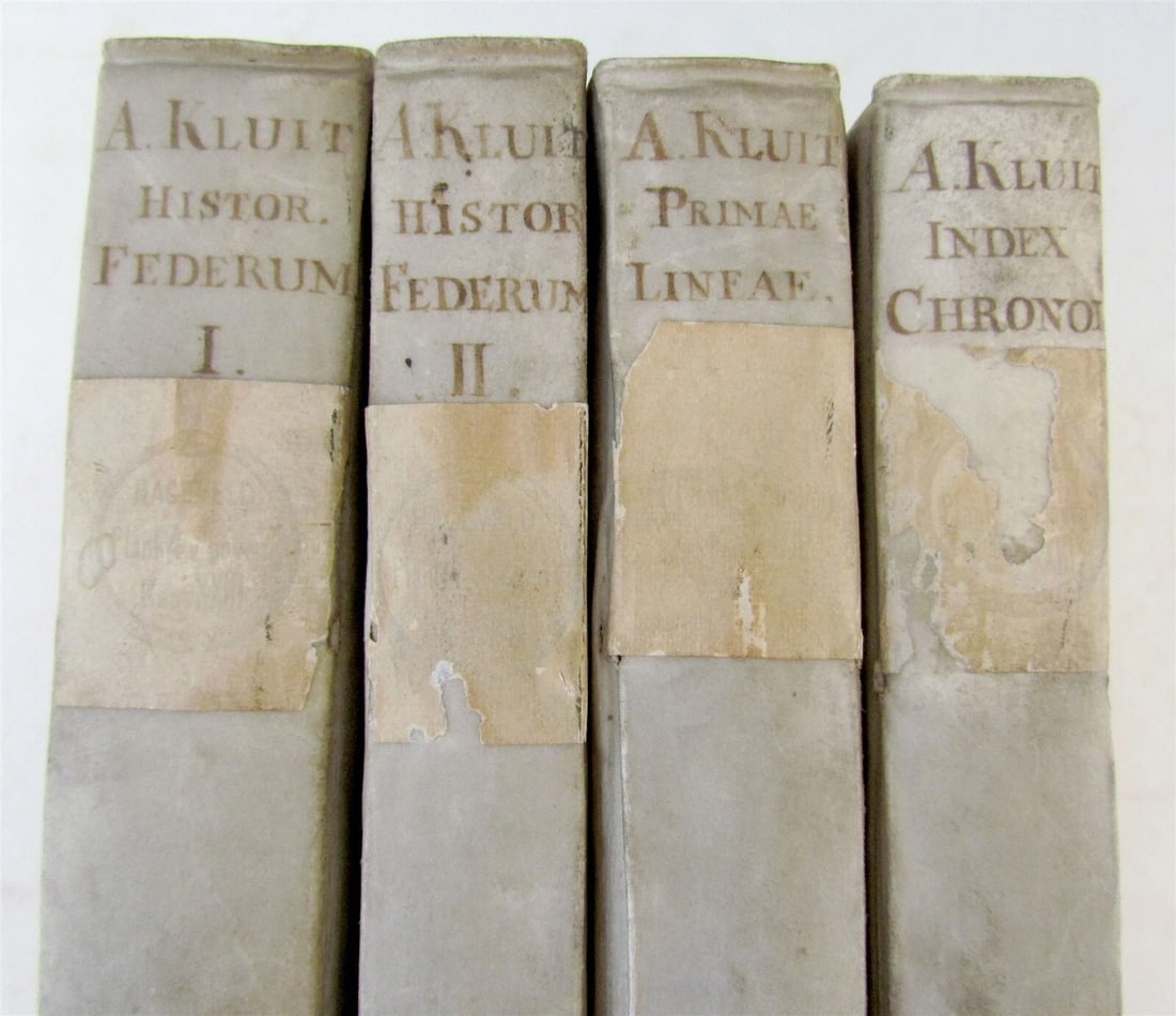 1780-91 4 volumes NETHERLANDS LAW HISTORY antique - 2