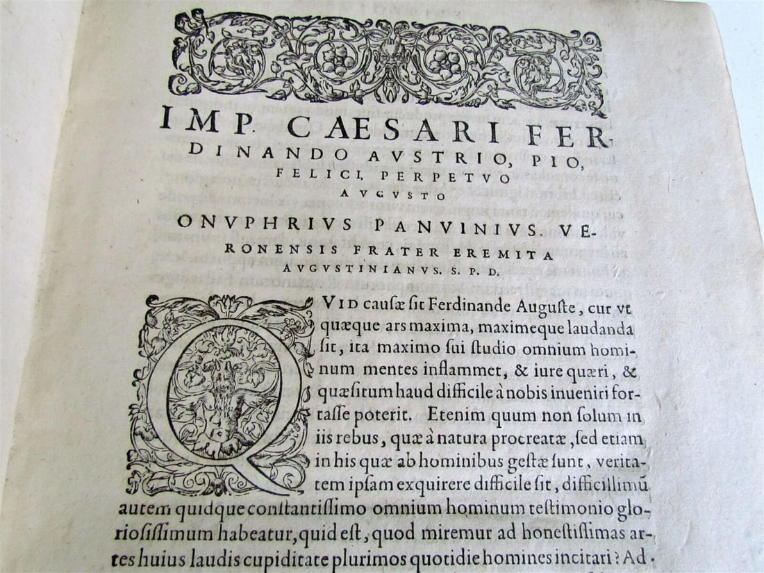 1597 ROMAN REPUBLIC COMMENTARY antique vellum bound FOLIO by Onuphrius Panvinius - 4