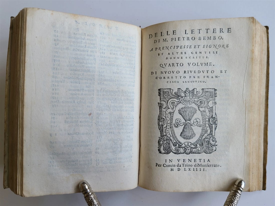 1564 PIETRO BEMBO Delle lettere a Sommi Pontefici antique VELLUM BINDING Italian - 6