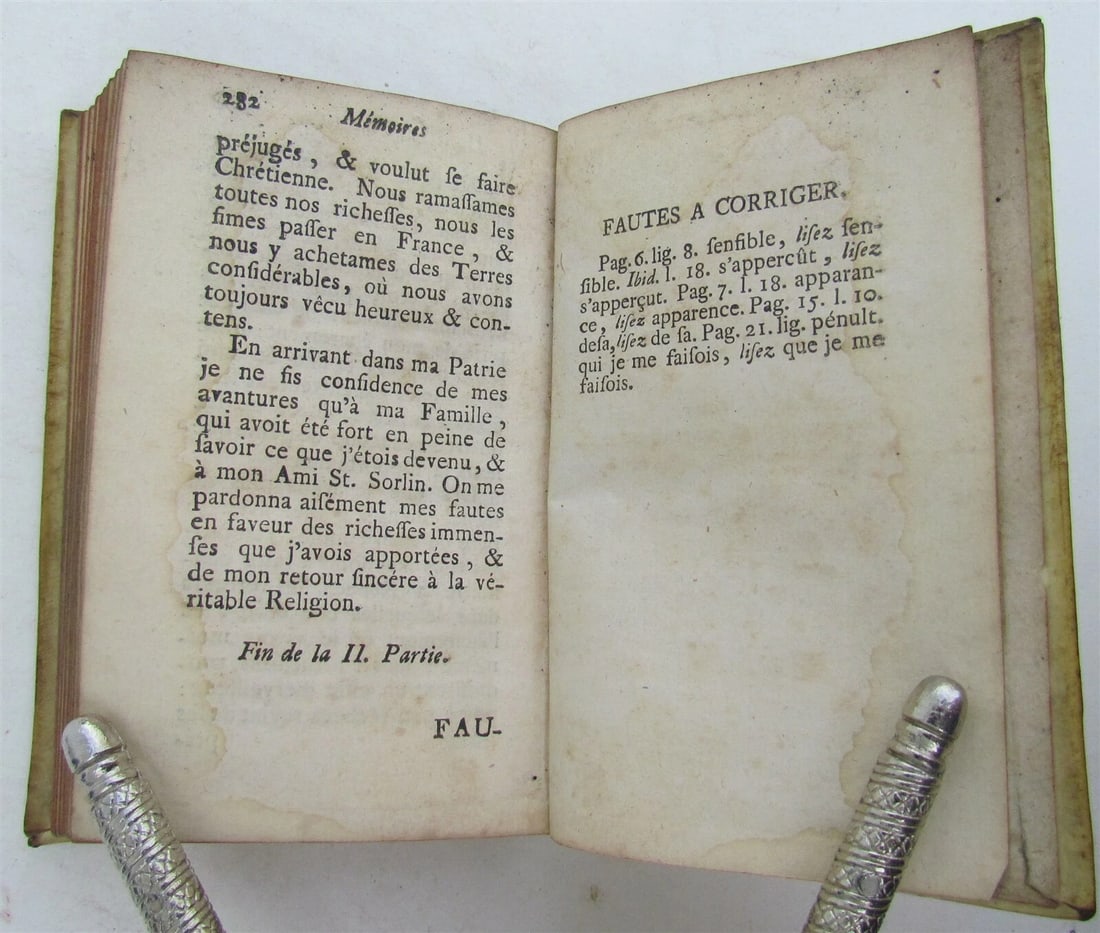1737 MEMOIRES DU COMTE DE VAXERE OU LE FAUX RABIN antique vellum bound Judaica - 4