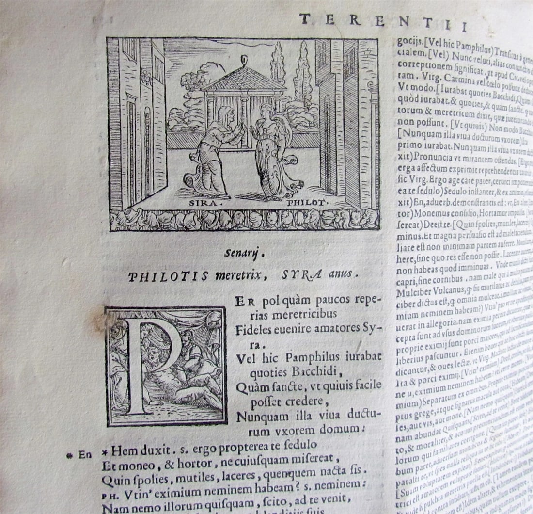 1567 COMOEDIAE SEX by TERENCE ILLUSTRATED VELLUM BINDING ANTIQUE 16th CENTURY - 10