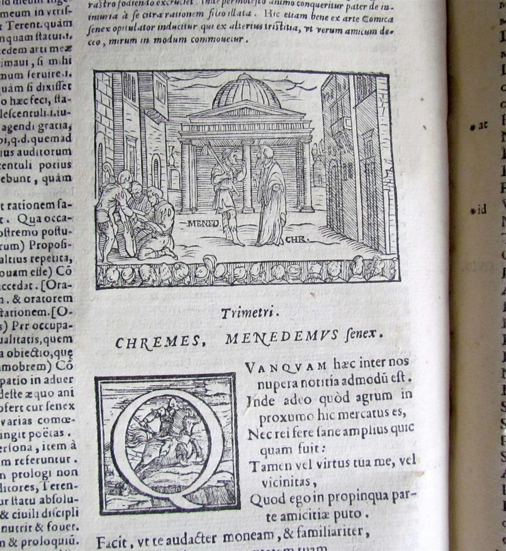 1567 COMOEDIAE SEX by TERENCE ILLUSTRATED VELLUM BINDING ANTIQUE 16th CENTURY - 4