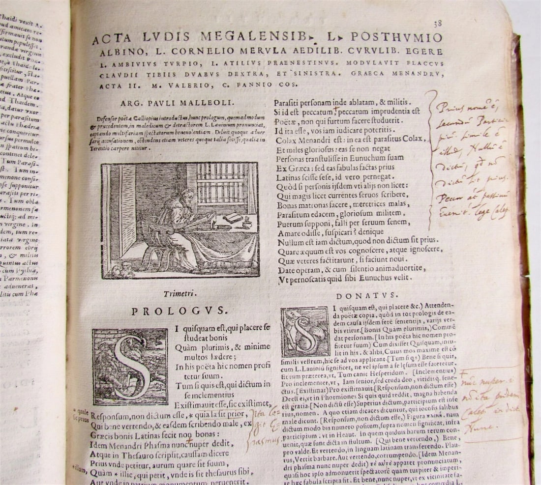 1567 COMOEDIAE SEX by TERENCE ILLUSTRATED VELLUM BINDING ANTIQUE 16th CENTURY - 7