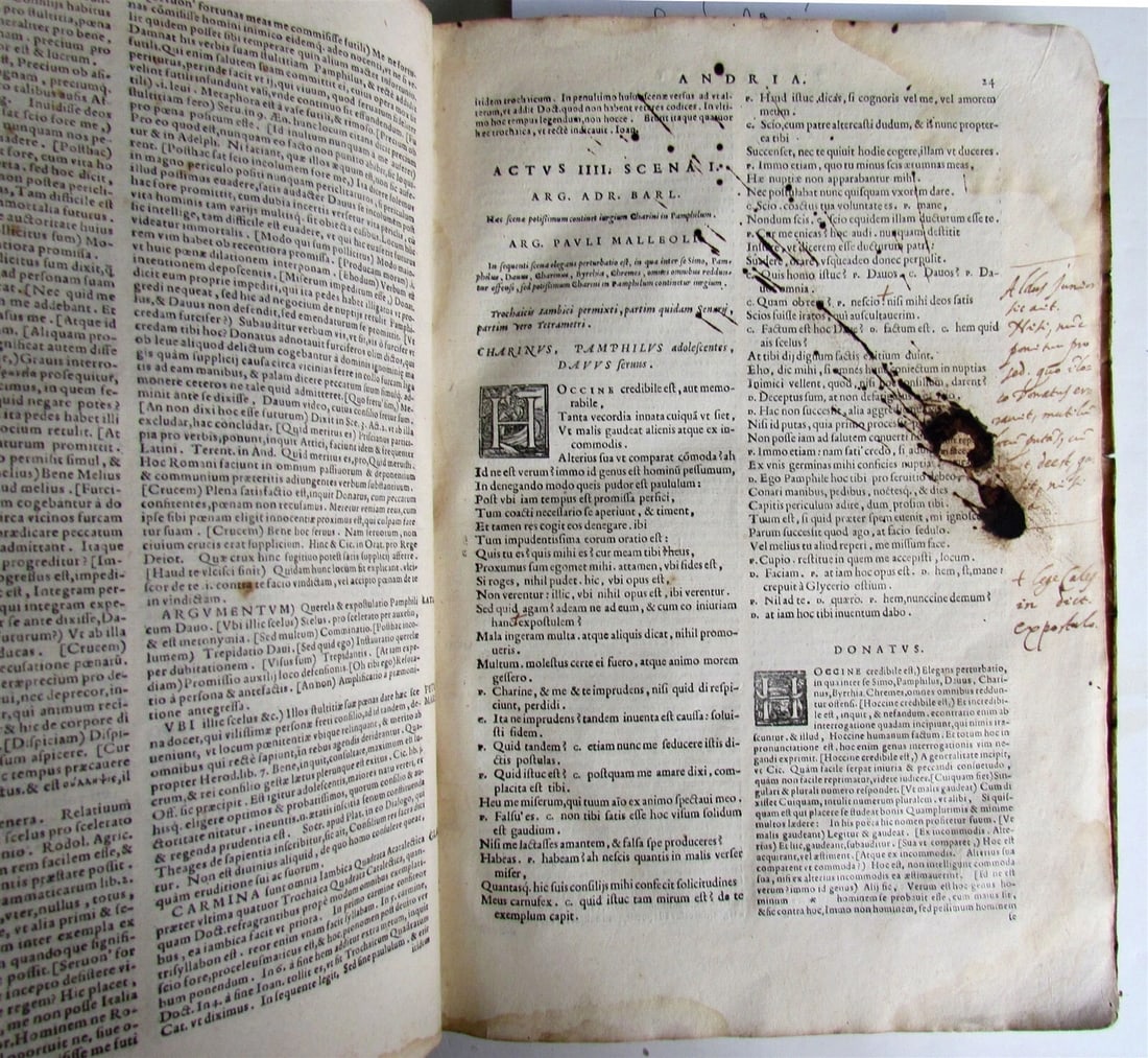 1567 COMOEDIAE SEX by TERENCE ILLUSTRATED VELLUM BINDING ANTIQUE 16th CENTURY - 8