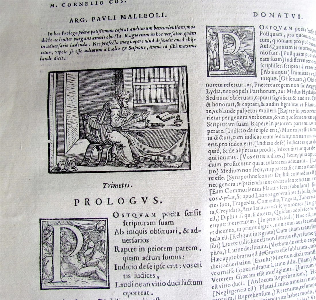 1567 COMOEDIAE SEX by TERENCE ILLUSTRATED VELLUM BINDING ANTIQUE 16th CENTURY - 9