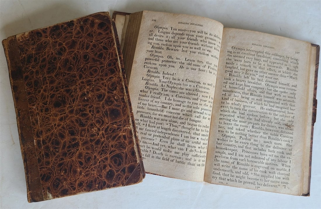 1824 HISTORY of RINALDO RINALDINI CAPTAIN of BANDITTI 2 VOLS antique AMERICANA - 5