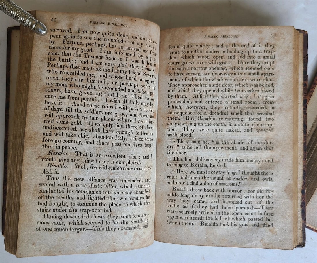 1824 HISTORY of RINALDO RINALDINI CAPTAIN of BANDITTI 2 VOLS antique AMERICANA - 6