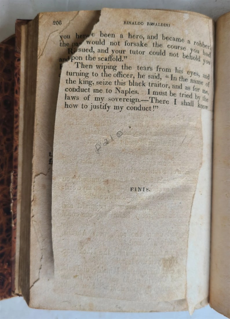 1824 HISTORY of RINALDO RINALDINI CAPTAIN of BANDITTI 2 VOLS antique AMERICANA - 7