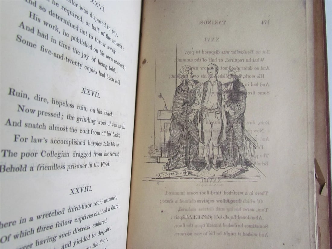 1821 TAKINGS or LIFE OF COLLEGIAN A POEM ILLUSTRATED 26 ETCHINGS antique 1st ED. - 6