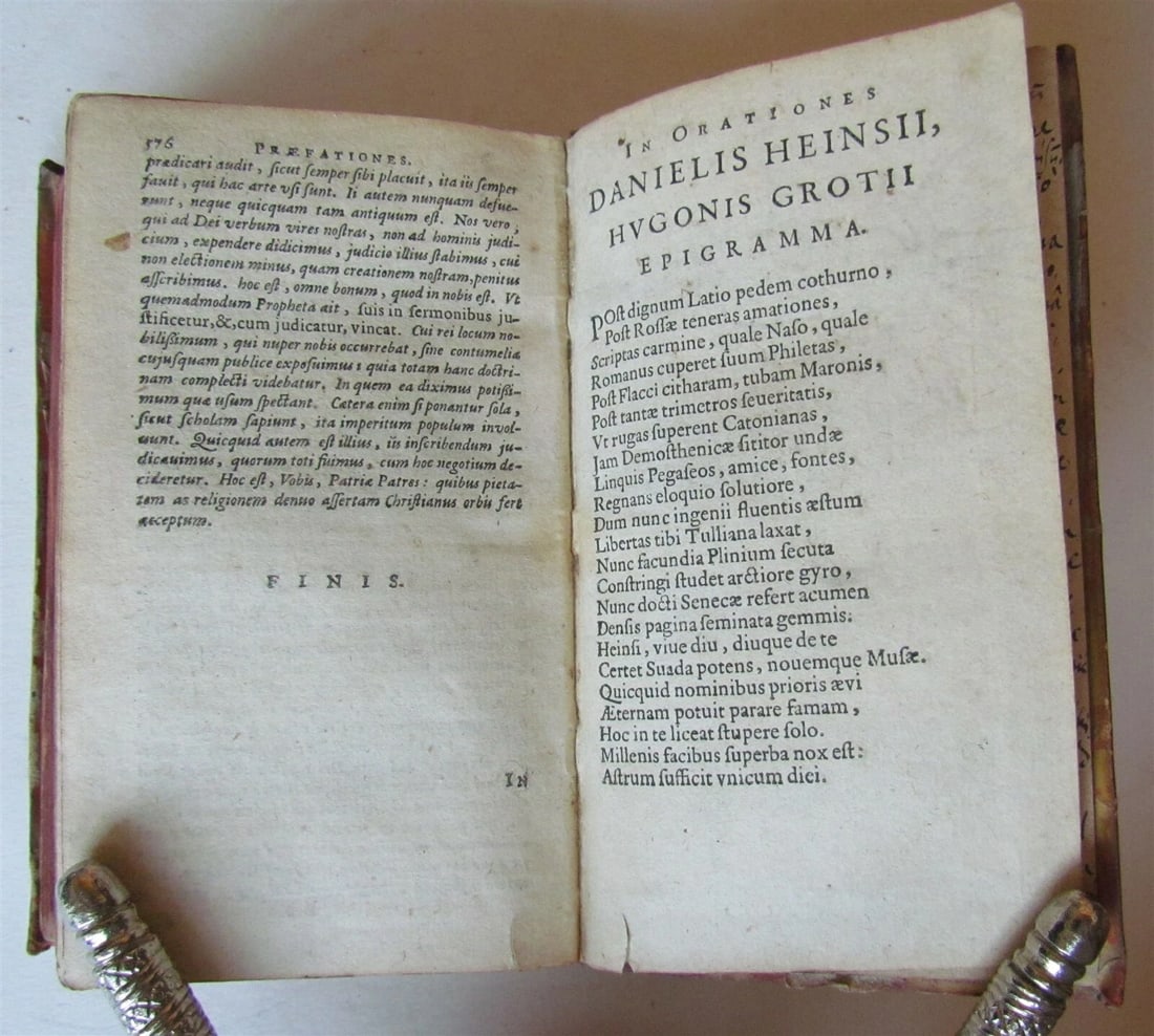 1657 ELZEVIR PRESS ORATIONUM by DANIELIS HEINSIUS antique VELLUM BOUND - 10