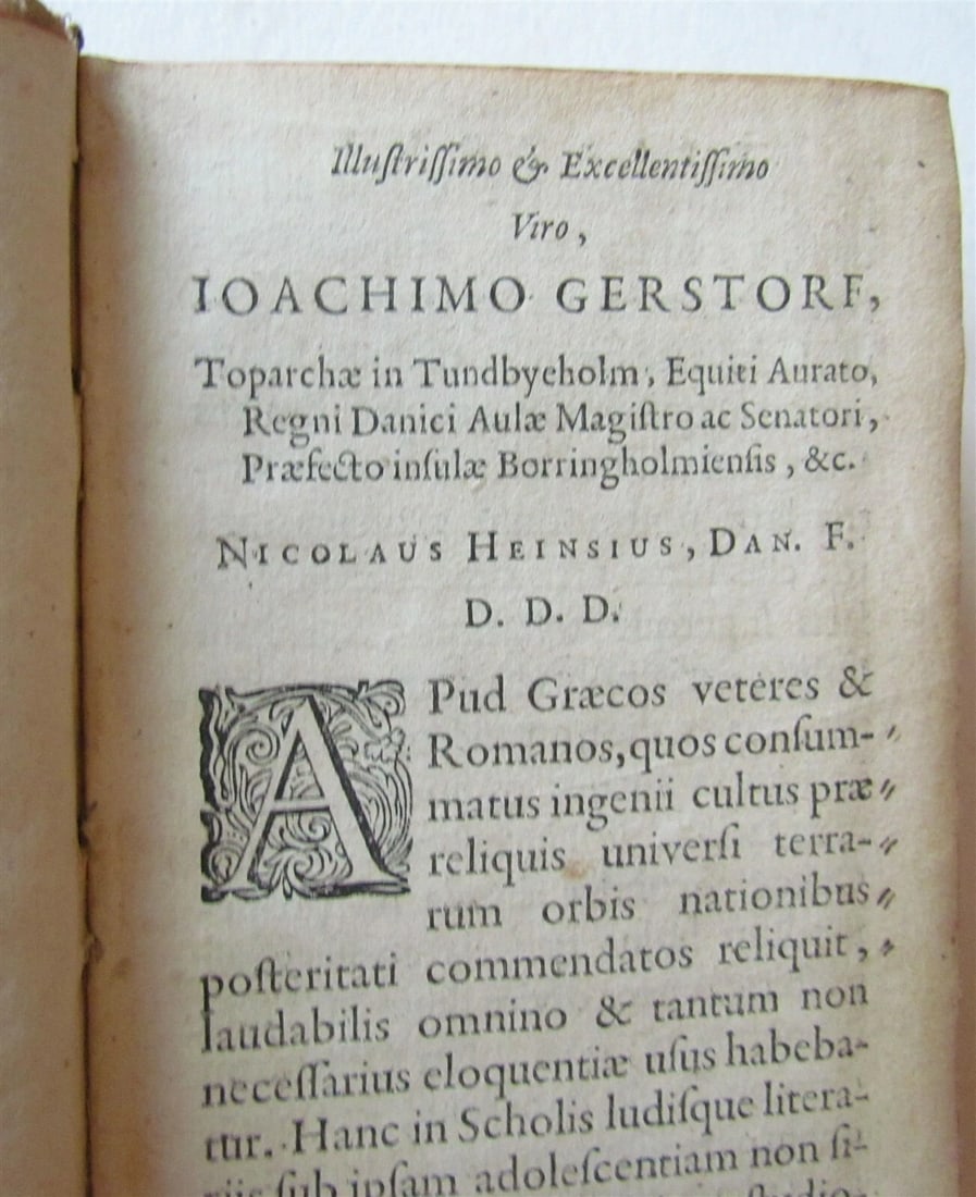1657 ELZEVIR PRESS ORATIONUM by DANIELIS HEINSIUS antique VELLUM BOUND - 4