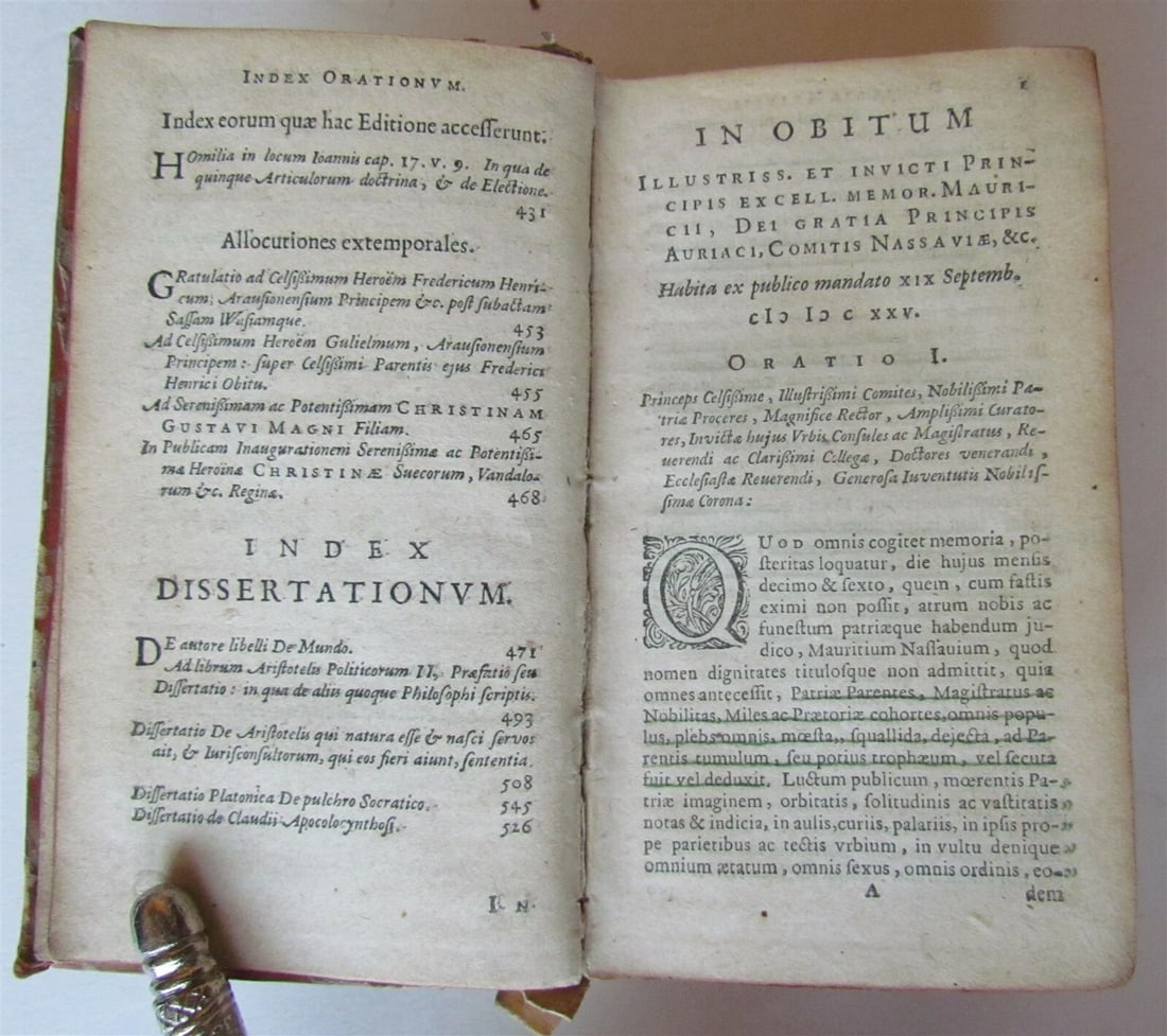 1657 ELZEVIR PRESS ORATIONUM by DANIELIS HEINSIUS antique VELLUM BOUND - 5