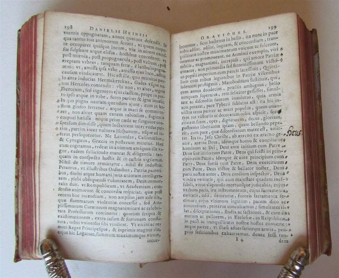 1657 ELZEVIR PRESS ORATIONUM by DANIELIS HEINSIUS antique VELLUM BOUND - 6