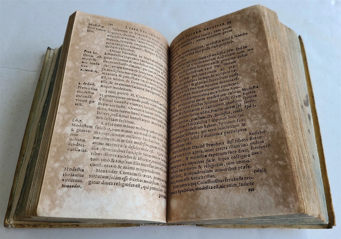 1615-1616 THEOLOGY WORKS by Pierre de Besse antique VELLUM BOUND - 10