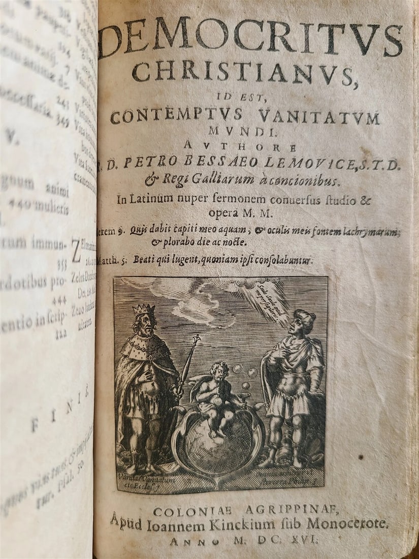 1615-1616 THEOLOGY WORKS by Pierre de Besse antique VELLUM BOUND - 4