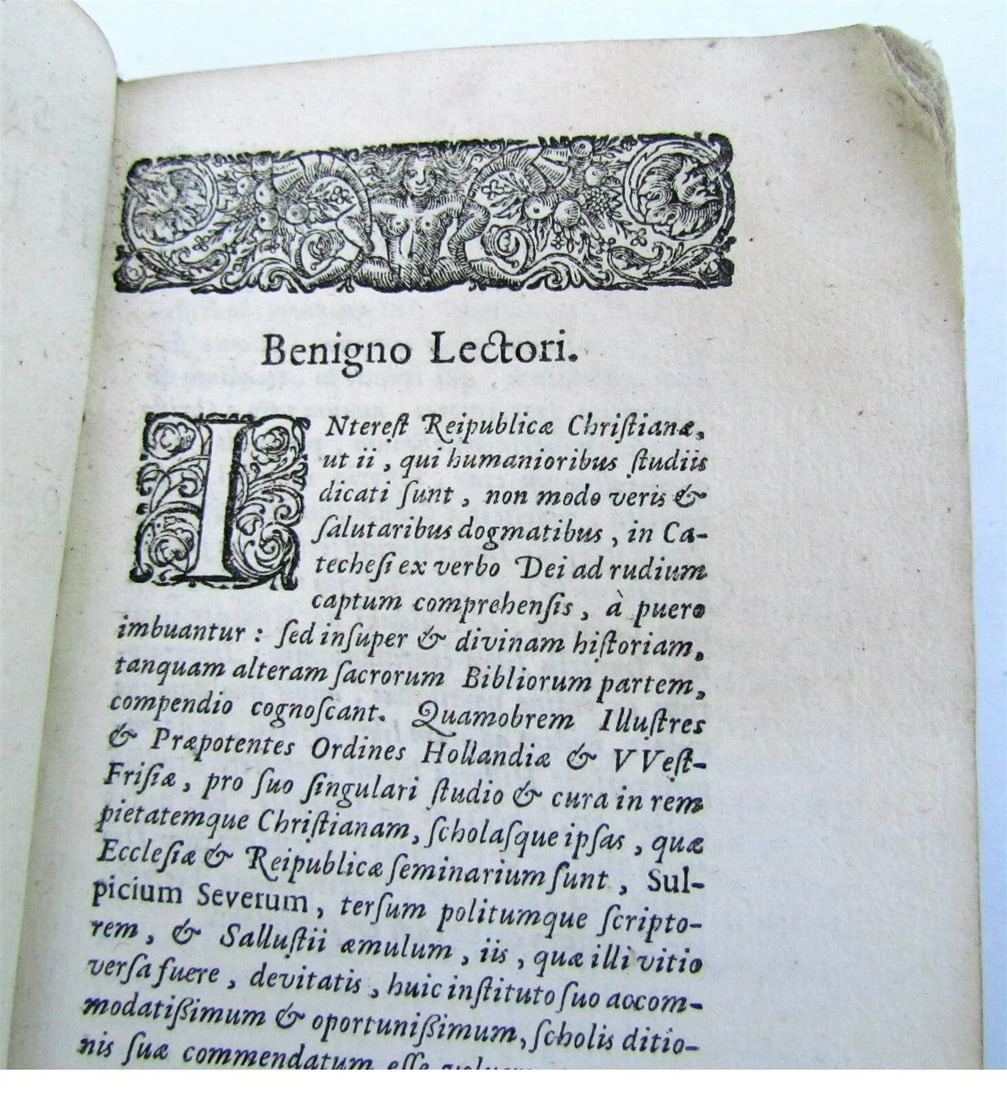 1643 SULPITI SEVERI HISTORIA SACRA antique VELLUM BOUND ELZEVIR PRESS - 4