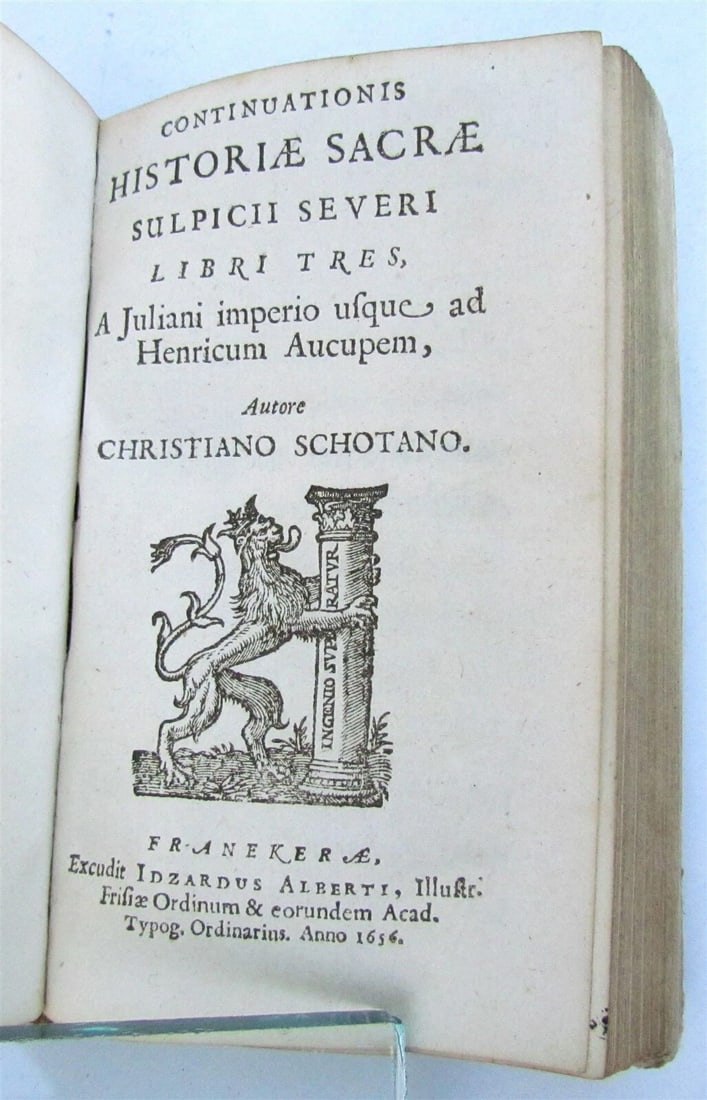 1643 SULPITI SEVERI HISTORIA SACRA antique VELLUM BOUND ELZEVIR PRESS - 5