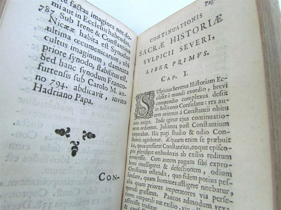 1643 SULPITI SEVERI HISTORIA SACRA antique VELLUM BOUND ELZEVIR PRESS - 8
