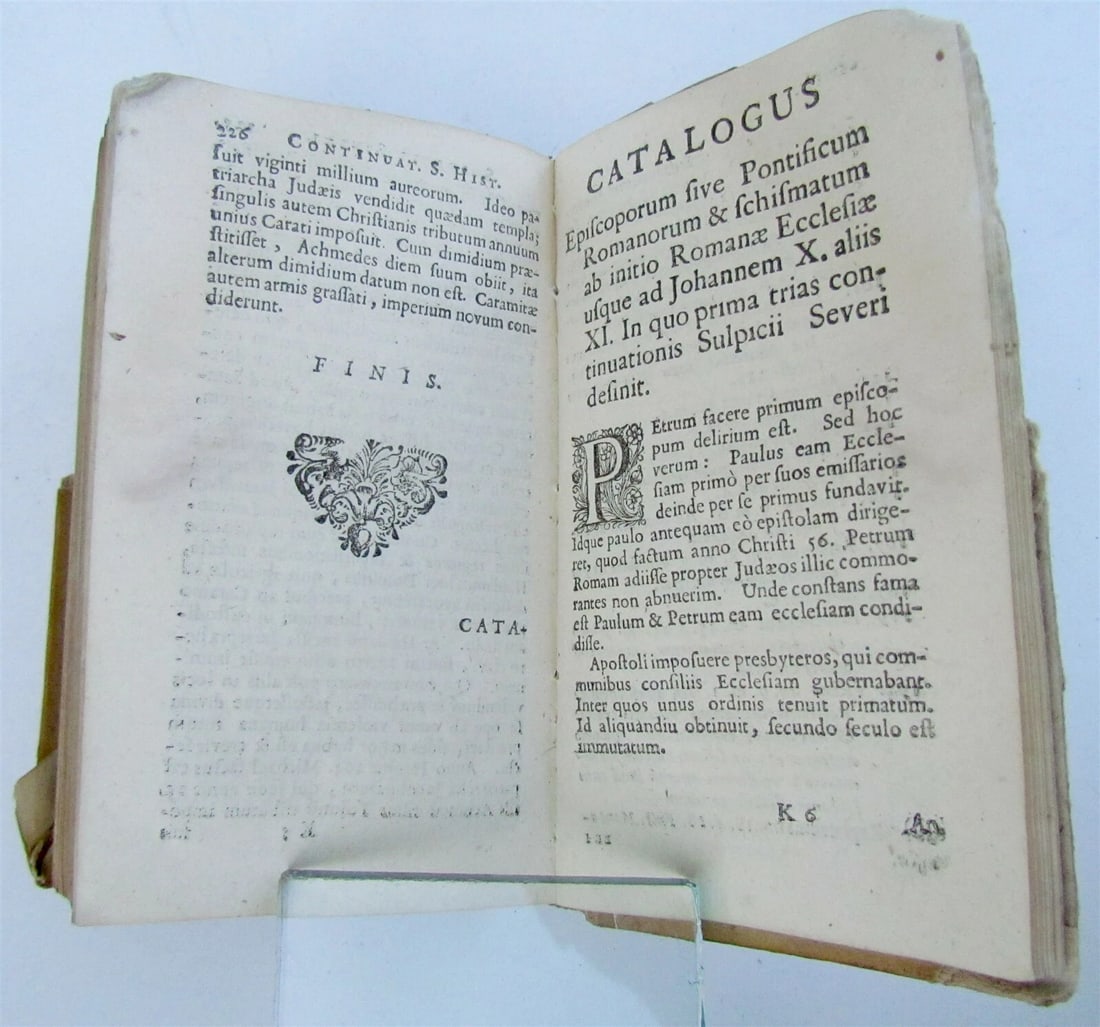 1643 SULPITI SEVERI HISTORIA SACRA antique VELLUM BOUND ELZEVIR PRESS - 9