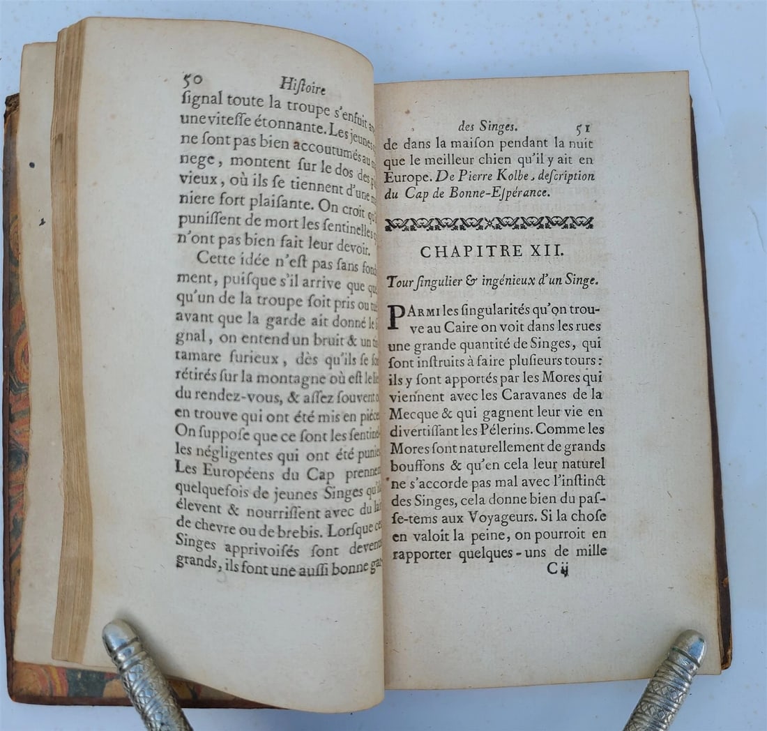 1752 History of monkeys & other curious animals antique by Pons Augustin Alletz - 4