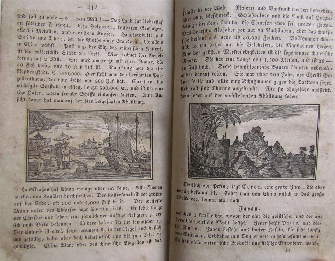 1835 DESCRIPTION OF THE WORLD antique AMERICANA Beschreibung der Welt in GERMAN - 10
