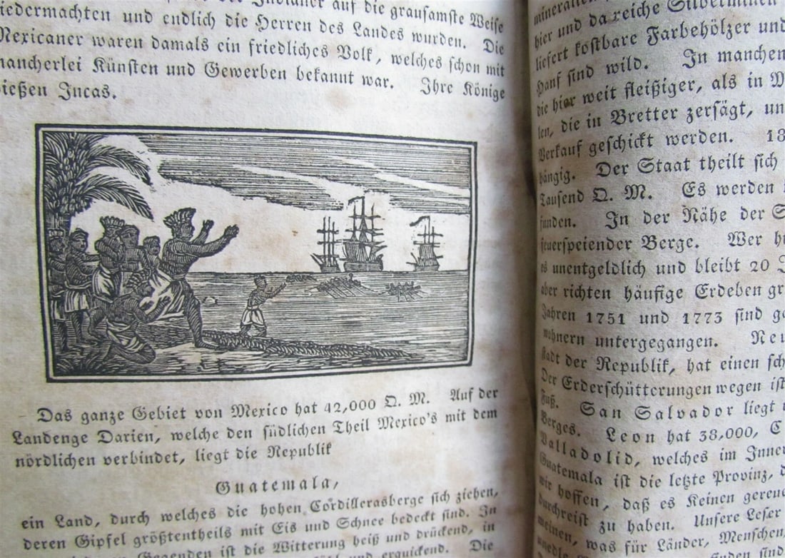 1835 DESCRIPTION OF THE WORLD antique AMERICANA Beschreibung der Welt in GERMAN - 12