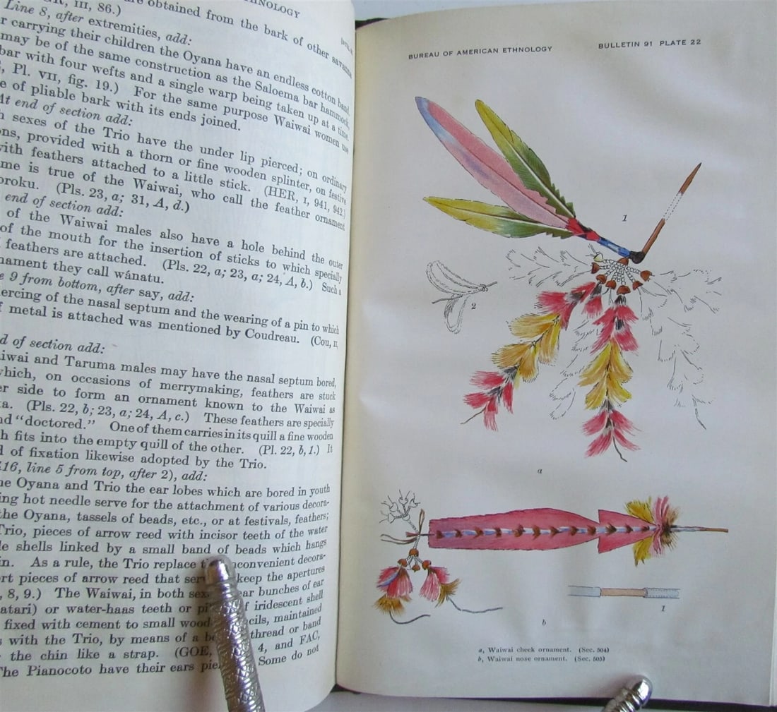 1929 BUREAU of AMERICAN ETHNOLOGY by J. POWELL antique CUSTOMS of GUIANA INDIANS - 8