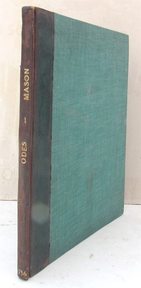 1756 BRITISH POETRY ODES by Mr. MASON antique English - 2