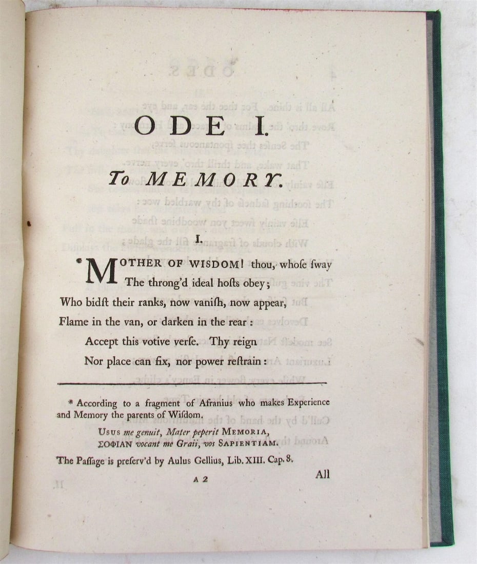 1756 BRITISH POETRY ODES by Mr. MASON antique English - 3