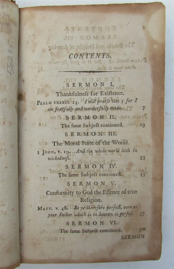 1797 TWENTY FOUR SERMONS by NEHEMIAH WILLIAMS antique WORCESTER AMERICANA - 2