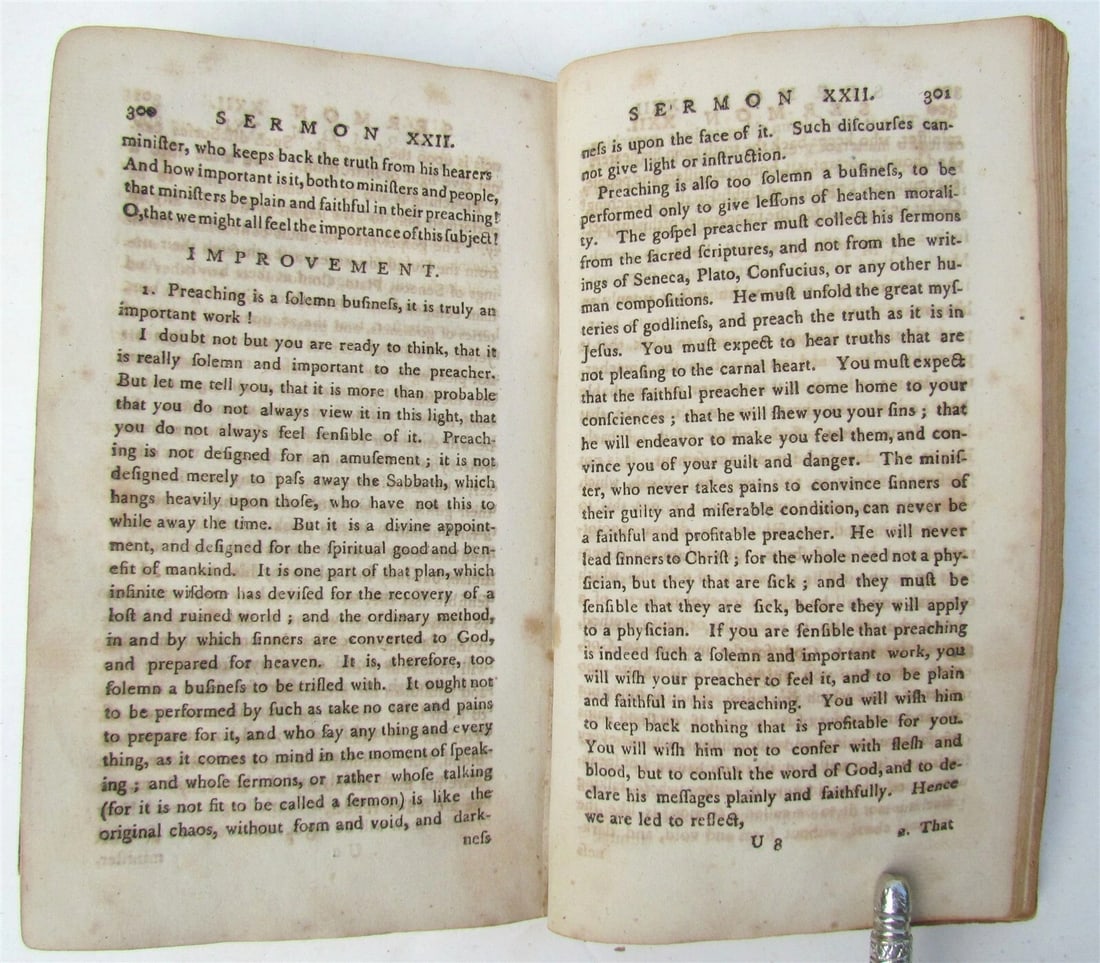1797 TWENTY FOUR SERMONS by NEHEMIAH WILLIAMS antique WORCESTER AMERICANA - 6