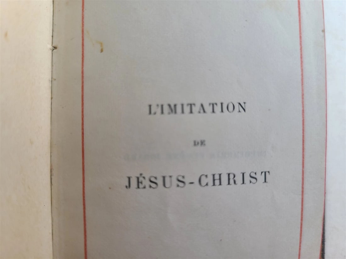 1882 L'IMITATION de JESUS CHRIST in FRENCH antique - 2