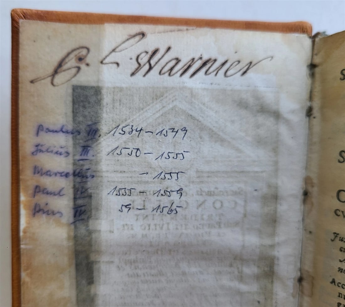 1666 SANCROSANCTI et OECUMENICI CONCILII TRIDENTINI CANONES et DECRETA antique - 5