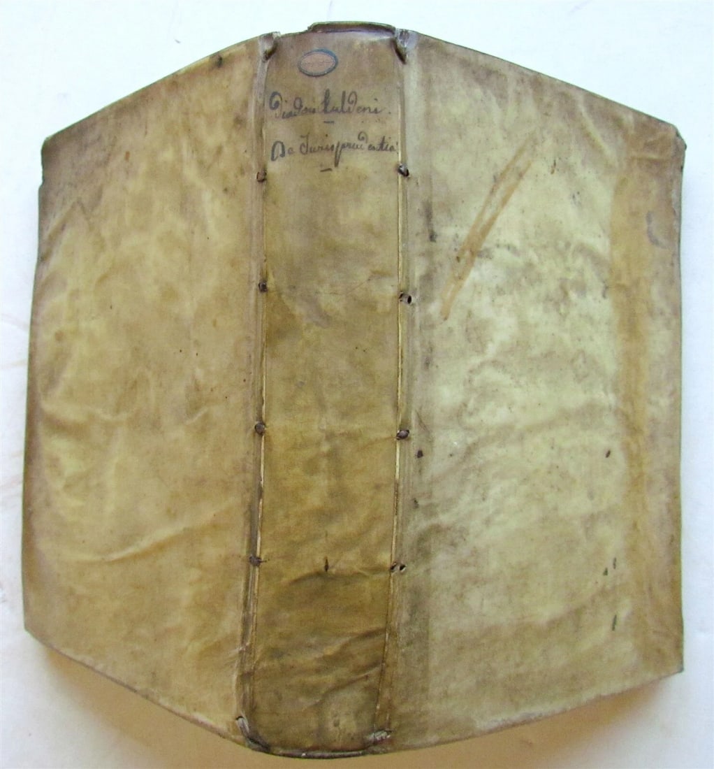1643 LAW BOOK in LATIN ANTIQUE vellum bound De ivrisprvdentia extemporali - 2