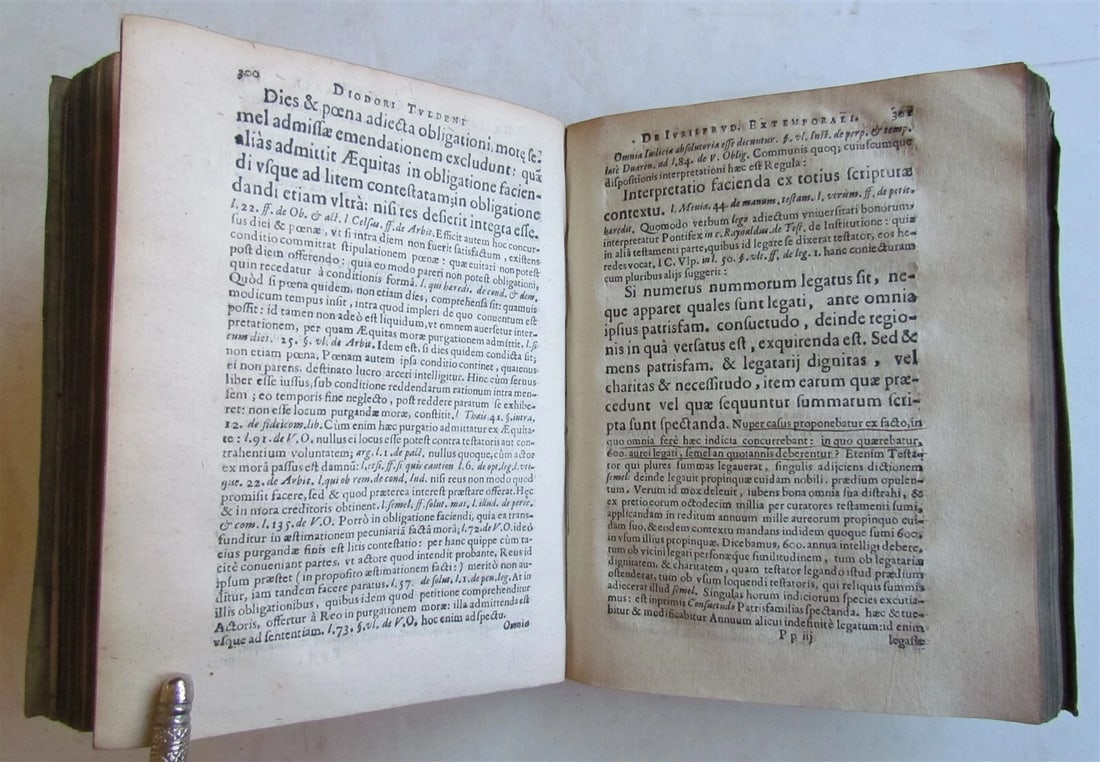1643 LAW BOOK in LATIN ANTIQUE vellum bound De ivrisprvdentia extemporali - 4