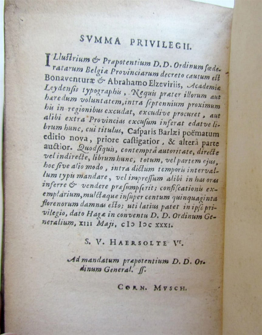 1631 POEMATUM by Caspar Barlaeus antique Elzevier Press VELLUM poetry - 5