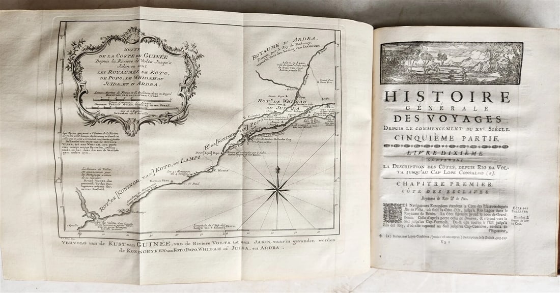 1748 TRAVELS TO AFRICA antique ILLUSTRATED Histoire generale des voyages vol. 5 - 18