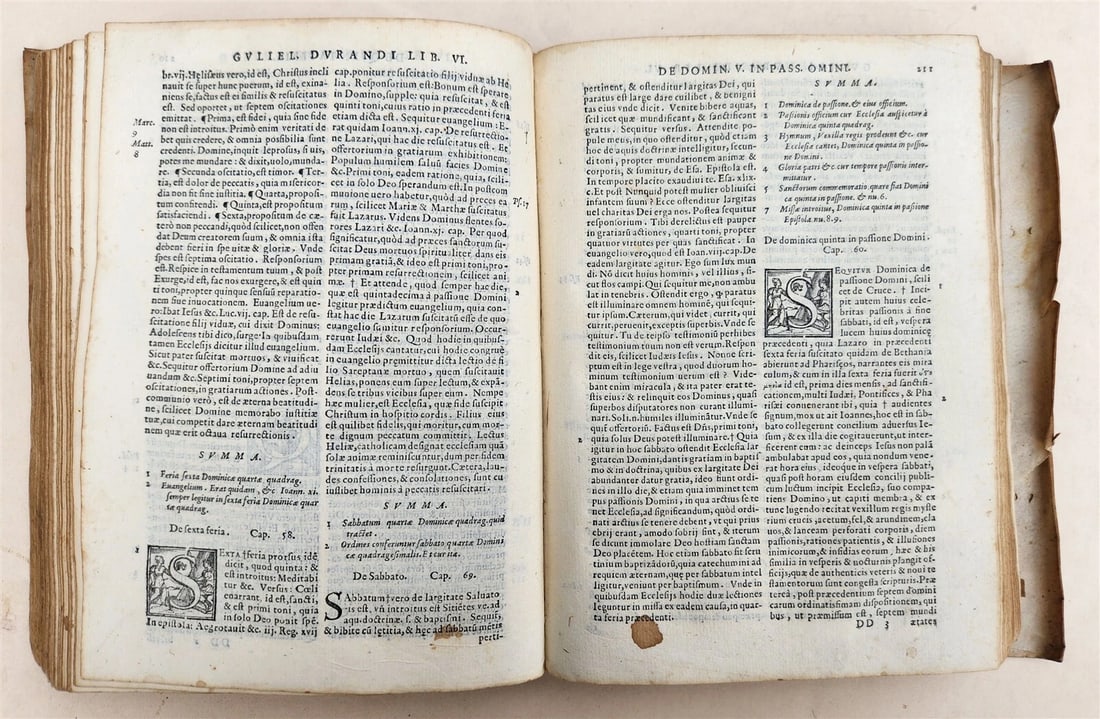 1568 RATIONALE DIVINORUM by Guilelmus Durantus antique VELLUM in LATIN 16th CENT - 10